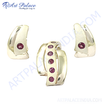 Load image into Gallery viewer, Silver hoop earrings with pink gemstones. Featuring a unique design. Perfect for everyday wear or gifting.
