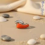 Load image into Gallery viewer, Anillo de coral plateado para mujer | Joyería de diseño moderno

