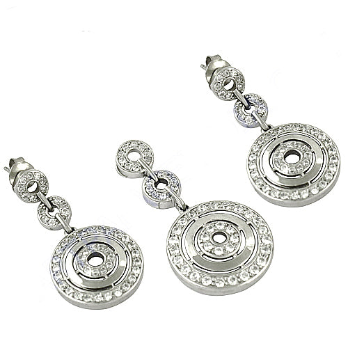 Silver crystal dangle earrings | women's jewelry | gift