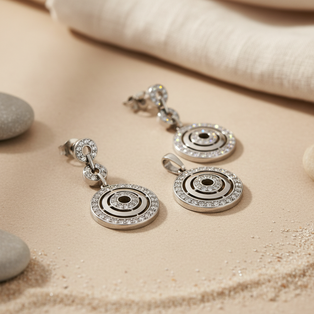 Silver Crystal Dangle Earrings | Women's Jewelry | Gift