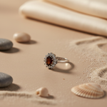 将图像加载到图库查看器中， 925 Silver Garnet Earrings, Ring &amp; Pendant Set | Gift for Her
