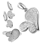 Load image into Gallery viewer, 925 Silver Butterfly Jewelry Set | Earrings, Pendant &amp; Ring
