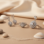 Load image into Gallery viewer, 925 Silver Cubic Zirconia Jewelry Set | Earrings Ring Pendant
