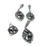 Load image into Gallery viewer, 925 Silver Gemstone Ring &amp; Earrings Set | Women's Jewelry
