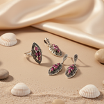 Load image into Gallery viewer, 925 Silver Ruby Jewelry Set | Earrings, Ring &amp; Pendant - Women's Gift
