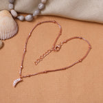 Load image into Gallery viewer, Tobillera Luna de Oro Rosa con Circonita Cúbica | Regalo de joyería para mujer
