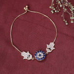 将图像加载到图库查看器中， 女士黄金哈姆萨之手及邪眼手链 | 护身饰品
