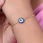Load image into Gallery viewer, Pulsera de cadena de oro con ojo malvado para mujer | Joyería de protección
