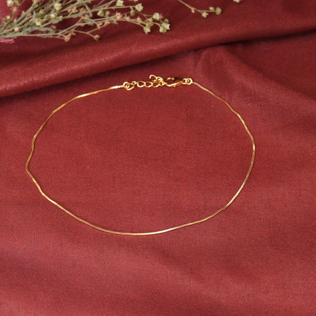 女士金蛇链脚链 | 精致足部饰品