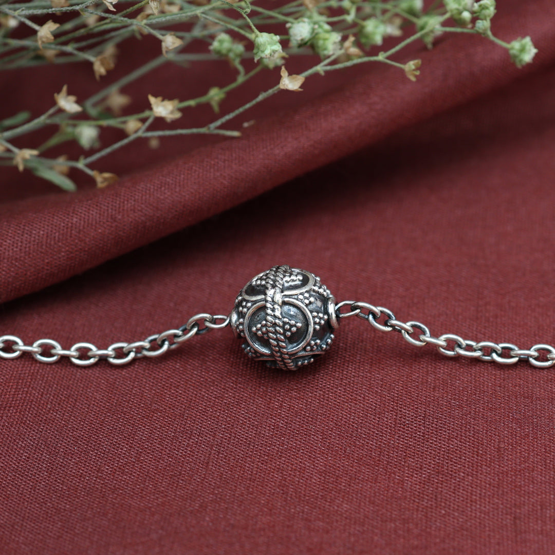 925 Silver Filigree Bead Bracelet for Women | Daily Wear