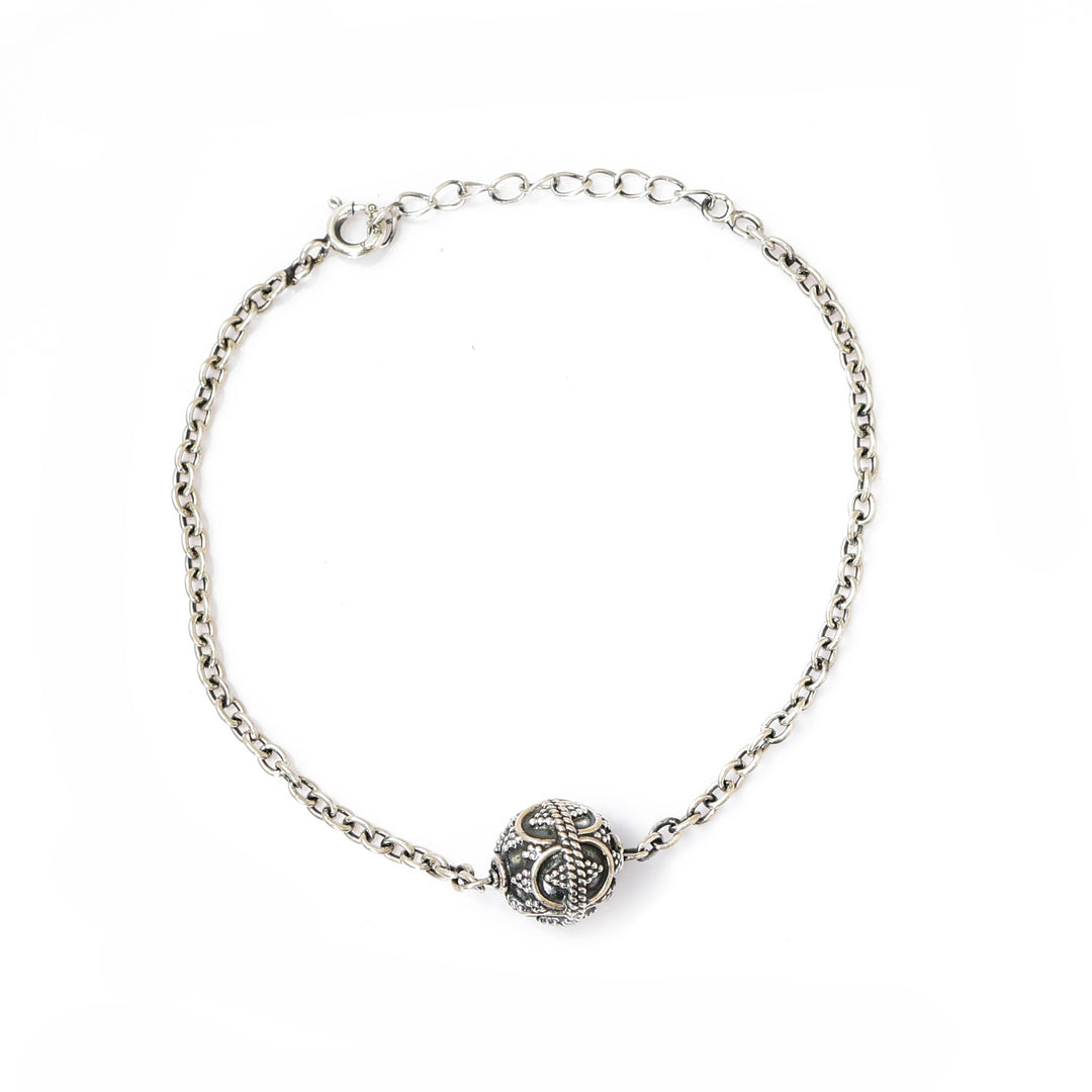 925 Silver Filigree Bead Bracelet for Women | Daily Wear
