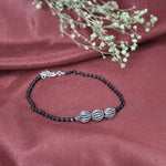 Load image into Gallery viewer, Silver Bead Bracelet for Women | Black Bead Jewelry Gift
