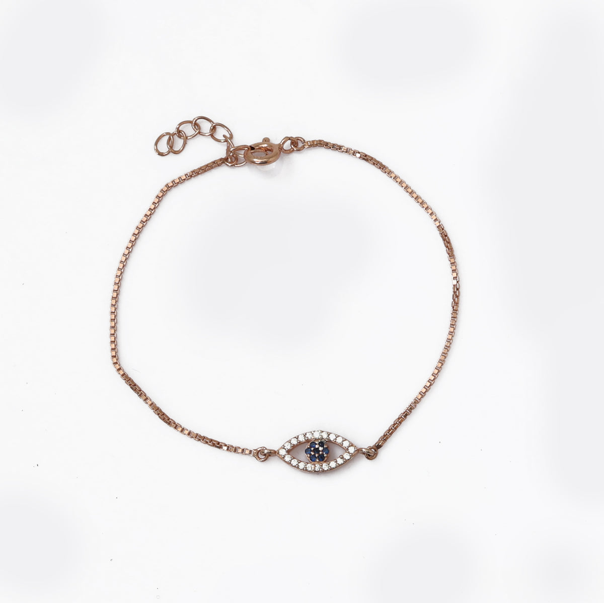 Rose gold plating evil eye bracelet for women | protection jewelry gift