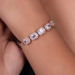 将图像加载到图库查看器中， 女士玫瑰金水晶手链 | 派对佩戴饰品
