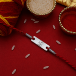 Load image into Gallery viewer, Swastik 925 Sterling Silver Rakhi for Brother with CZ
