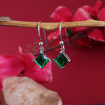 Load image into Gallery viewer, 925 Silver Emerald Green Stone Earrings for Women | Gift
