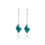 Load image into Gallery viewer, 925 Silver Teardrop Earrings for Women | Teal Stone Jewelry
