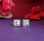 Load image into Gallery viewer, 925 Silver Cubic Zirconia Square Stud Earrings | Women&#39;s Gift
