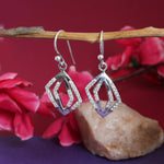 Load image into Gallery viewer, 925 Silver Cubic Zirconia Dangle Earrings for Women | Gift| High Polish
