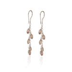 Load image into Gallery viewer, Silver Dangle Earrings with Brown Gemstones for Women | Gift
