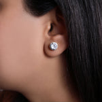 Load image into Gallery viewer, 925 Silver Cubic Zirconia Stud Earrings | Women&#39;s Daily Wear
