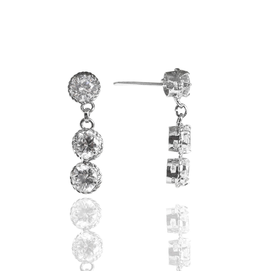 925 Silver Cubic Zirconia Dangle Earrings for Women | Gift