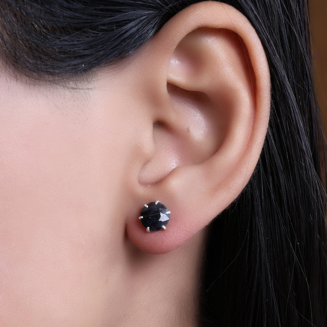 925 Silver Sapphire Stud Earrings for Women | Gift Jewelry