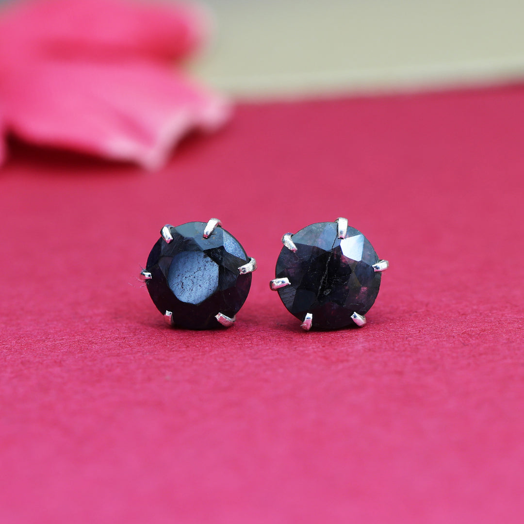 925 Silver Sapphire Stud Earrings for Women | Gift Jewelry