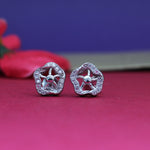 Load image into Gallery viewer, 925 Silver Flower Stud Earrings | Diamond-Cut | Women&#39;s Gift

