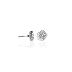 Load image into Gallery viewer, 925 Silver Flower Stud Earrings | Diamond-Cut | Women&#39;s Gift
