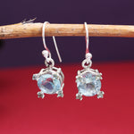 Load image into Gallery viewer, Pendientes de topacio azul en plata 925 | Pendientes colgantes para mujer
