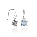 Load image into Gallery viewer, Pendientes de topacio azul en plata 925 | Pendientes colgantes para mujer
