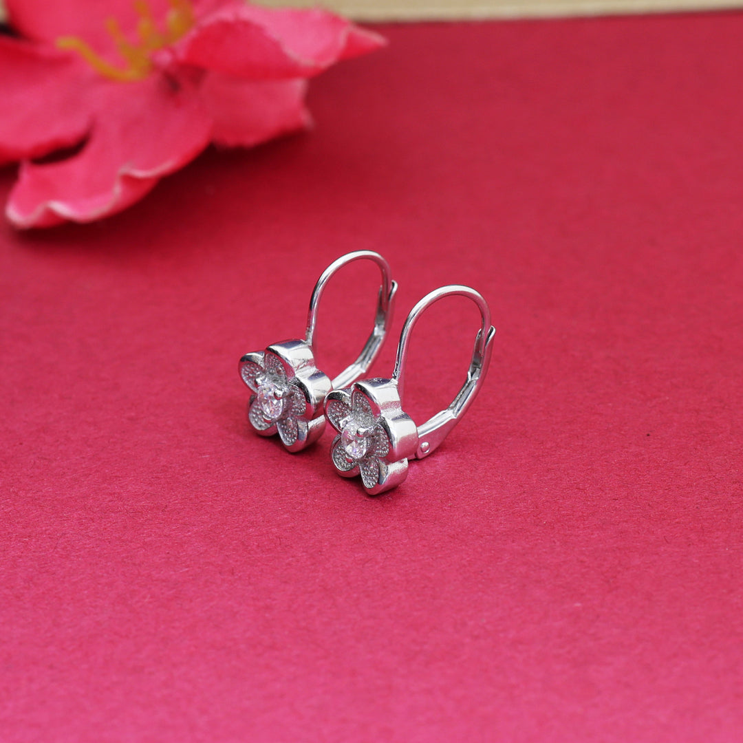 Pendientes de plata 925 con forma de flor para mujer | Joyería floral