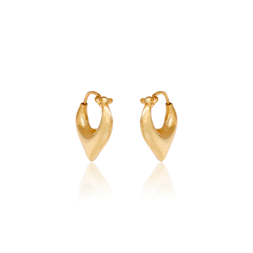 Gold Teardrop Hoop Earrings for Women | Daily Wear | Gift