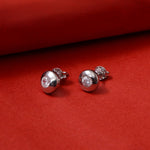 Load image into Gallery viewer, Silver Stud Earrings with Diamond | Women&#39;s Daily Wear
