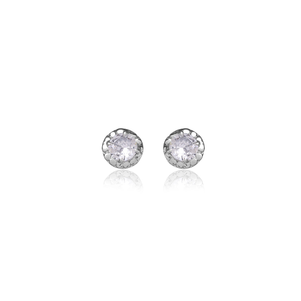 925 silver cubic zirconia stud earrings | women's jewelry gift