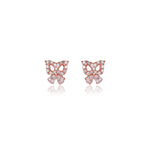 Load image into Gallery viewer, Rose Gold Bow Stud Earrings with Crystals | Gift for Her
