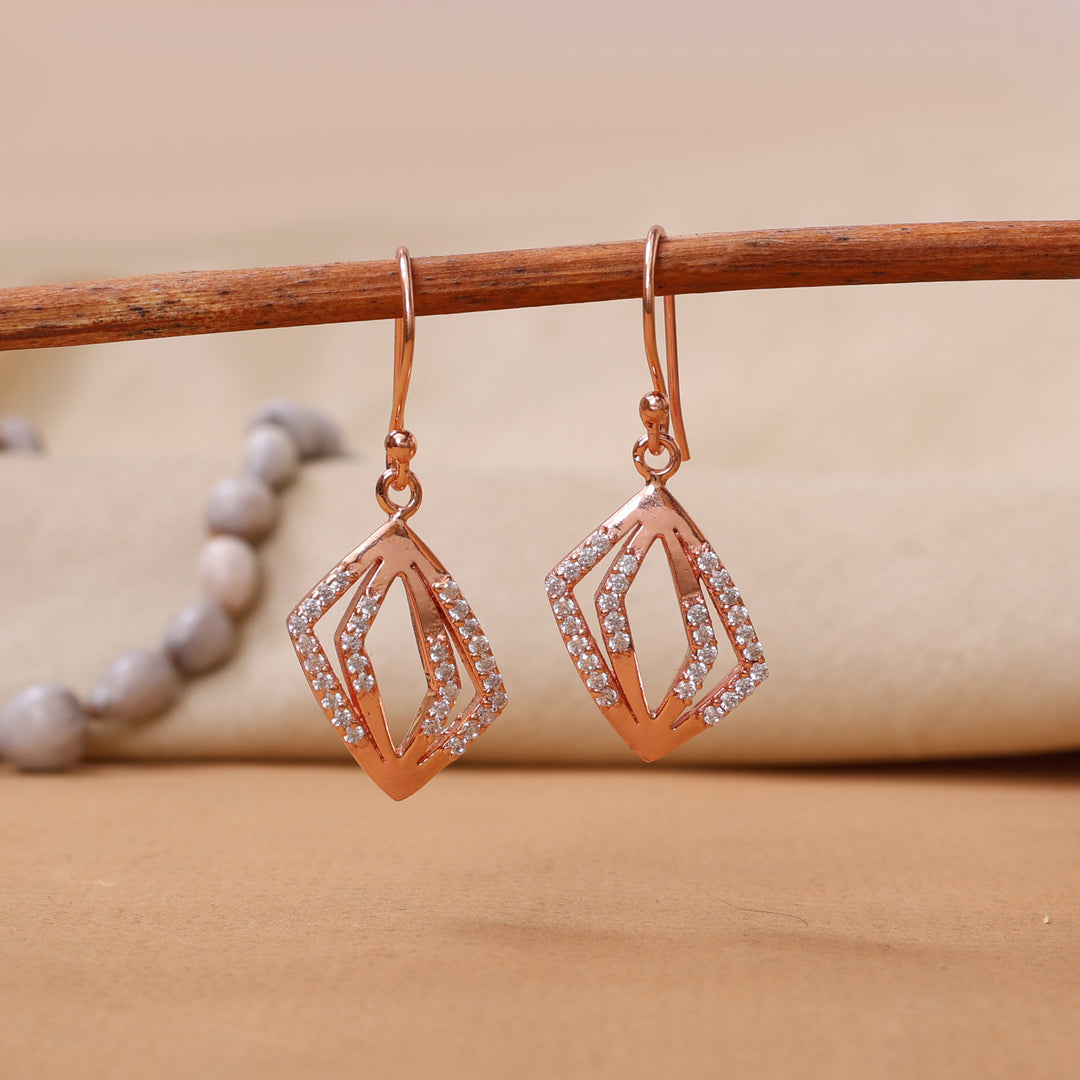 Rose Gold Diamond Earrings for Women | Dangle Jewelry