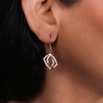 Load image into Gallery viewer, Rose Gold Diamond Earrings for Women | Dangle Jewelry
