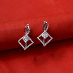 Load image into Gallery viewer, Silver Diamond Earrings for Women | Dazzling Jewelry Gift
