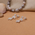 Load image into Gallery viewer, 925 Silver Leaf Dangle Earrings with Cubic Zirconia | For Women
