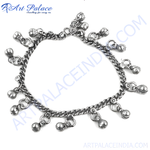 Load image into Gallery viewer, 925 Silver Anklet with Bells for Women | Bohemian Jewelry Gift

