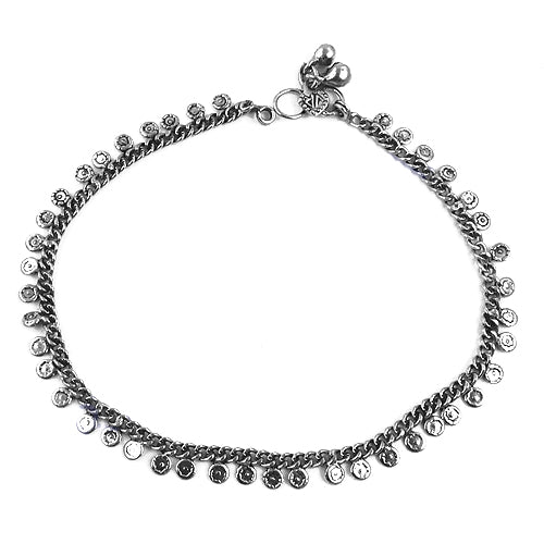 Silver Anklet for Women | Dangle Charm Anklet