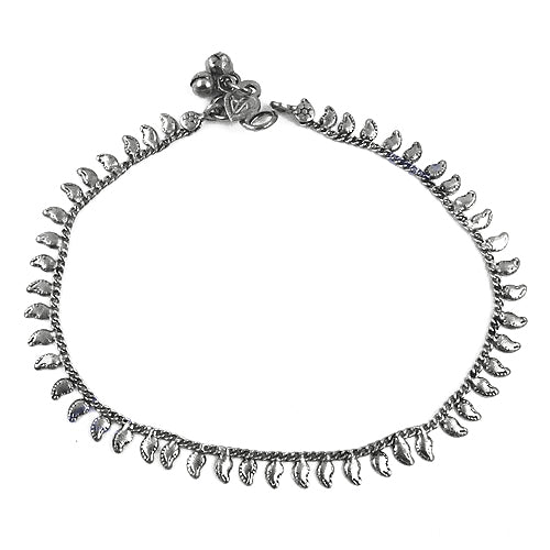 925 Silver Leaf Anklet for Women | Daily Wear Jewelry