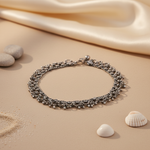 Load image into Gallery viewer, Oxidized Silver Anklet for Women | Vintage Style Jewelry
