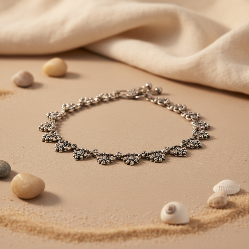925 Silver Anklet for Women | Silver Anklets | Gift