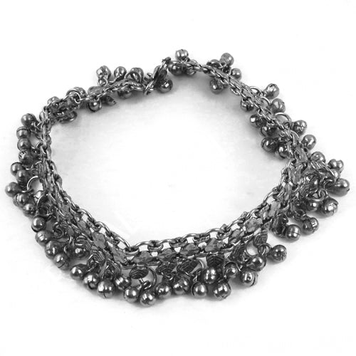 Silver Anklet with Bells for Women | Bohemian Style Jewelry