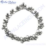 Load image into Gallery viewer, Silver anklet with dangling bells on a white background, perfect for women&#39;s fashion and accessories.
