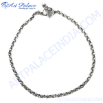 Load image into Gallery viewer, Silver chain anklet with a simple design, perfect for daily wear and gifting.
