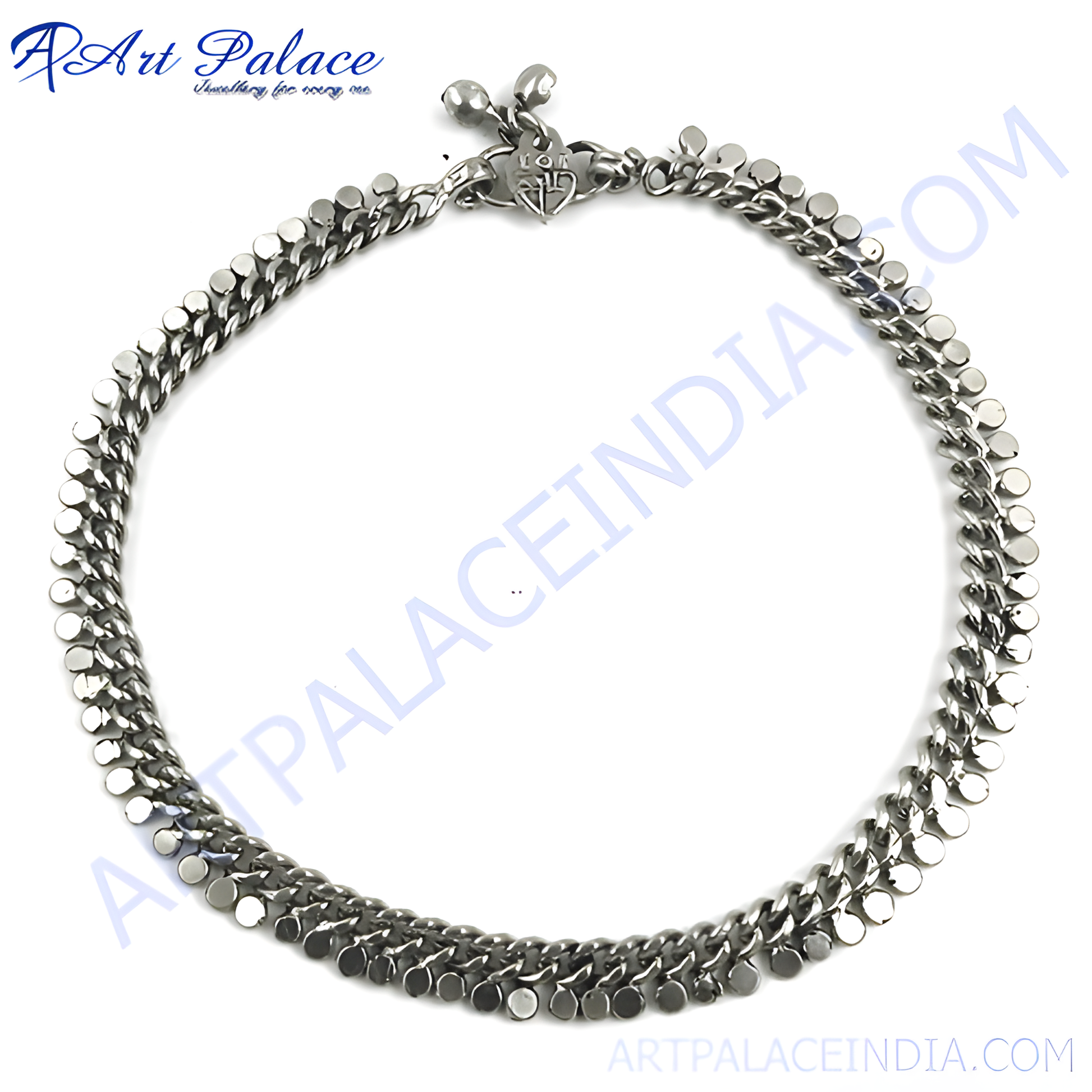 Silver anklet with a delicate chain design, perfect for everyday wear and gifting.
